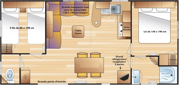 Abris Home Services Vente De Mobile Home Aux Sables D Olonne Saint Jean De Monts Et La Roche Sur Yon PLAN IRM SUPERTITANIA
