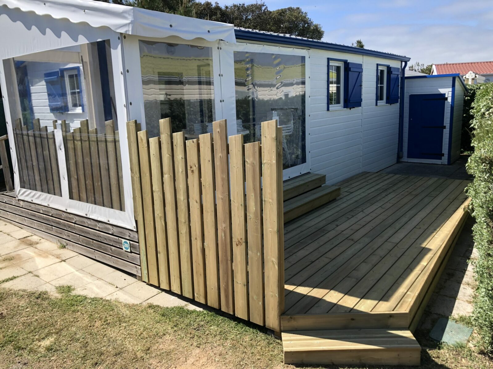 Abris Home Services Vente De Mobile Home Aux Sables D Olonne Saint Jean De Monts Et La Roche Sur Yon Extension Terrasse 1